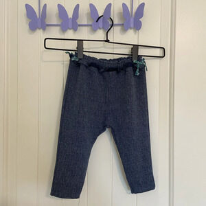 NWT | ZARA Baby girl’s soft knit elastic waist decorated bow pants — 9-12 months